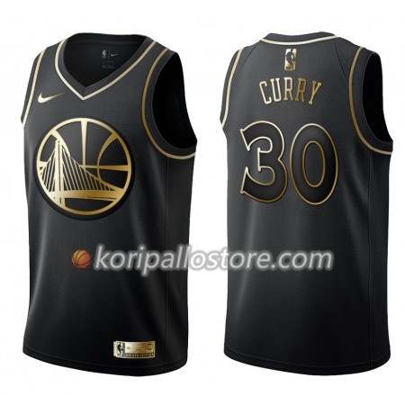 Golden State Warriors Stephen Curry 30 Nike Musta Golden Edition Miesten Pelipaidat Swingman 